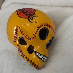 Skull Decor with Los Angeles Lakers Logo made in and from Tijuana, Mexico